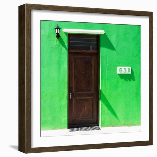 Awesome South Africa Collection Square - Colorful Houses "Sixty Three" Green-Philippe Hugonnard-Framed Photographic Print