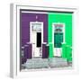 Awesome South Africa Collection Square - Colorful Houses Violet & Green-Philippe Hugonnard-Framed Photographic Print