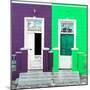 Awesome South Africa Collection Square - Colorful Houses Violet & Green-Philippe Hugonnard-Mounted Photographic Print