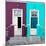 Awesome South Africa Collection Square - Colorful Houses Violet & Turquoise-Philippe Hugonnard-Mounted Photographic Print