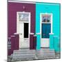 Awesome South Africa Collection Square - Colorful Houses Violet & Turquoise-Philippe Hugonnard-Mounted Photographic Print