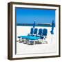 Awesome South Africa Collection Square - Four Blue Deck Chairs-Philippe Hugonnard-Framed Photographic Print