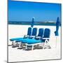 Awesome South Africa Collection Square - Four Blue Deck Chairs-Philippe Hugonnard-Mounted Photographic Print