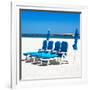 Awesome South Africa Collection Square - Four Blue Deck Chairs-Philippe Hugonnard-Framed Photographic Print