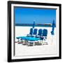 Awesome South Africa Collection Square - Four Blue Deck Chairs-Philippe Hugonnard-Framed Photographic Print