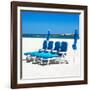 Awesome South Africa Collection Square - Four Blue Deck Chairs-Philippe Hugonnard-Framed Photographic Print