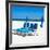 Awesome South Africa Collection Square - Four Blue Deck Chairs-Philippe Hugonnard-Framed Photographic Print