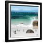 Awesome South Africa Collection Square - Group of Penguins at Boulders Beach II-Philippe Hugonnard-Framed Photographic Print