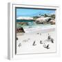 Awesome South Africa Collection Square - Group of Penguins at Boulders Beach III-Philippe Hugonnard-Framed Photographic Print