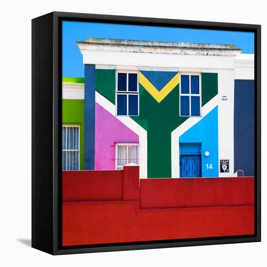 Awesome South Africa Collection Square - House African Colors - Cape Town-Philippe Hugonnard-Framed Stretched Canvas