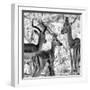 Awesome South Africa Collection Square - Impala Family II B&W-Philippe Hugonnard-Framed Photographic Print