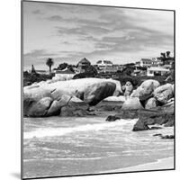 Awesome South Africa Collection Square - Landscape of Boulders Beach - Cape Town B&W-Philippe Hugonnard-Mounted Photographic Print