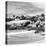 Awesome South Africa Collection Square - Landscape of Boulders Beach - Cape Town B&W-Philippe Hugonnard-Stretched Canvas