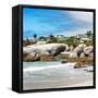 Awesome South Africa Collection Square - Landscape of Boulders Beach - Cape Town-Philippe Hugonnard-Framed Stretched Canvas