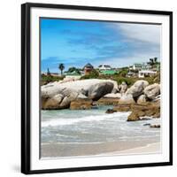 Awesome South Africa Collection Square - Landscape of Boulders Beach - Cape Town-Philippe Hugonnard-Framed Photographic Print