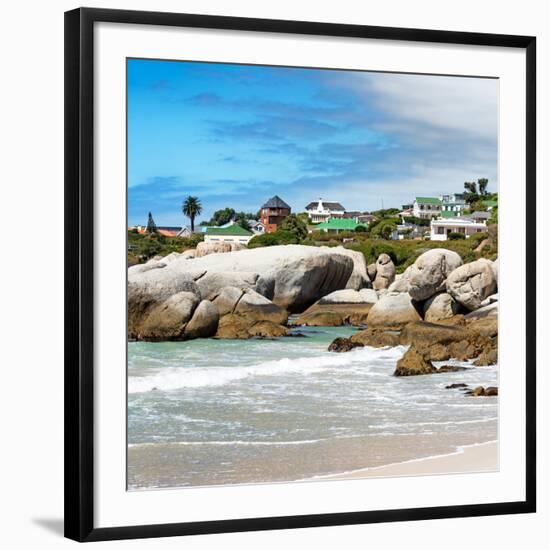 Awesome South Africa Collection Square - Landscape of Boulders Beach - Cape Town-Philippe Hugonnard-Framed Photographic Print