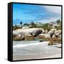 Awesome South Africa Collection Square - Landscape of Boulders Beach - Cape Town-Philippe Hugonnard-Framed Stretched Canvas