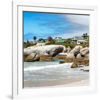 Awesome South Africa Collection Square - Landscape of Boulders Beach - Cape Town-Philippe Hugonnard-Framed Photographic Print