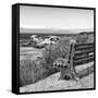 Awesome South Africa Collection Square - Lonely Bench B&W-Philippe Hugonnard-Framed Stretched Canvas