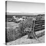 Awesome South Africa Collection Square - Lonely Bench B&W-Philippe Hugonnard-Stretched Canvas