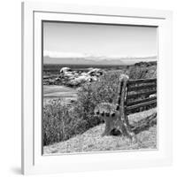 Awesome South Africa Collection Square - Lonely Bench B&W-Philippe Hugonnard-Framed Photographic Print