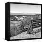 Awesome South Africa Collection Square - Lonely Bench B&W-Philippe Hugonnard-Framed Stretched Canvas