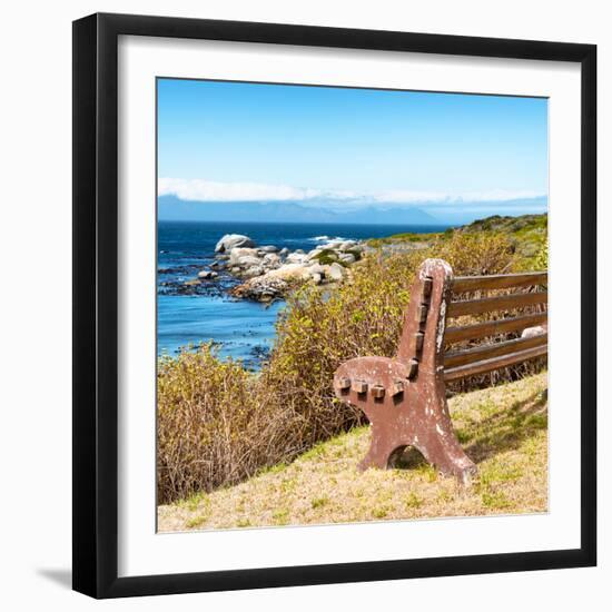 Awesome South Africa Collection Square - Lonely Bench II-Philippe Hugonnard-Framed Photographic Print