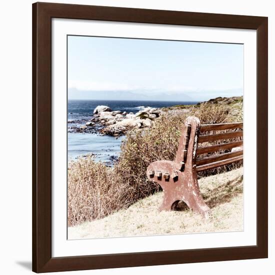 Awesome South Africa Collection Square - Lonely Bench-Philippe Hugonnard-Framed Photographic Print