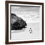 Awesome South Africa Collection Square - Penguin Alone on the Beach B&W-Philippe Hugonnard-Framed Photographic Print