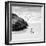 Awesome South Africa Collection Square - Penguin Alone on the Beach B&W-Philippe Hugonnard-Framed Photographic Print