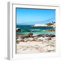 Awesome South Africa Collection Square - Penguin Colony on Beach-Philippe Hugonnard-Framed Photographic Print