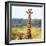 Awesome South Africa Collection Square - Portrait of Giraffe-Philippe Hugonnard-Framed Photographic Print