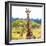 Awesome South Africa Collection Square - Portrait of Two Giraffes II-Philippe Hugonnard-Framed Photographic Print