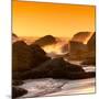 Awesome South Africa Collection Square - Power of the Ocean at Sunset IV-Philippe Hugonnard-Mounted Photographic Print