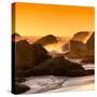 Awesome South Africa Collection Square - Power of the Ocean at Sunset IV-Philippe Hugonnard-Stretched Canvas