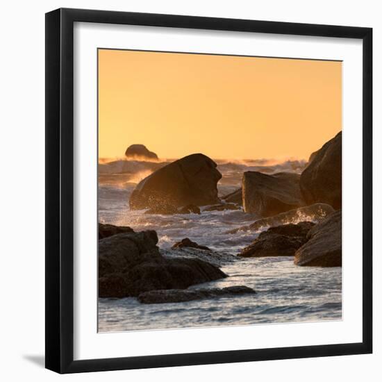 Awesome South Africa Collection Square - Power of the Ocean at Sunset V-Philippe Hugonnard-Framed Photographic Print