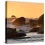 Awesome South Africa Collection Square - Power of the Ocean at Sunset V-Philippe Hugonnard-Stretched Canvas