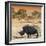 Awesome South Africa Collection Square - Rhinoceros in Savanna at Sunset-Philippe Hugonnard-Framed Photographic Print