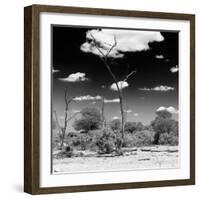 Awesome South Africa Collection Square - Savannah Landscape IV B&W-Philippe Hugonnard-Framed Photographic Print