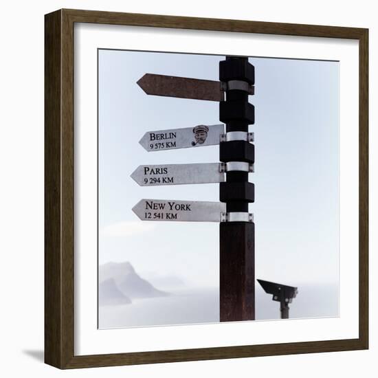 Awesome South Africa Collection Square - Sign Post - Cape of Good Hope II-Philippe Hugonnard-Framed Photographic Print