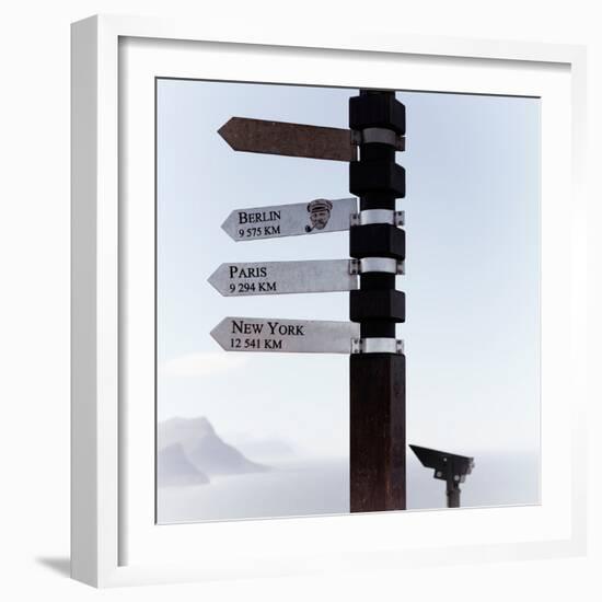 Awesome South Africa Collection Square - Sign Post - Cape of Good Hope II-Philippe Hugonnard-Framed Photographic Print