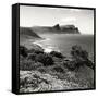 Awesome South Africa Collection Square - South Peninsula Landscape - Cape Town B&W-Philippe Hugonnard-Framed Stretched Canvas