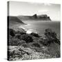 Awesome South Africa Collection Square - South Peninsula Landscape - Cape Town B&W-Philippe Hugonnard-Stretched Canvas