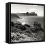 Awesome South Africa Collection Square - South Peninsula Landscape - Cape Town B&W-Philippe Hugonnard-Framed Stretched Canvas