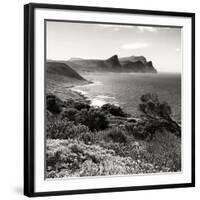 Awesome South Africa Collection Square - South Peninsula Landscape - Cape Town B&W-Philippe Hugonnard-Framed Photographic Print