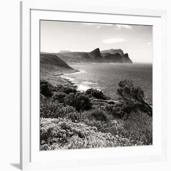 Awesome South Africa Collection Square - South Peninsula Landscape - Cape Town B&W-Philippe Hugonnard-Framed Photographic Print