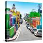 Awesome South Africa Collection Square - Street in the Bo-Kaap of Cape Town II-Philippe Hugonnard-Stretched Canvas