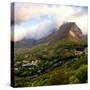 Awesome South Africa Collection Square - Table Mountain at Sunset-Philippe Hugonnard-Stretched Canvas