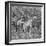 Awesome South Africa Collection Square - Two Giraffes B&W-Philippe Hugonnard-Framed Photographic Print