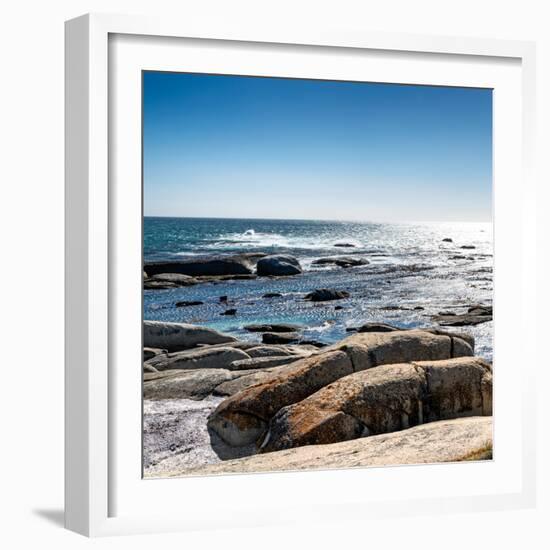 Awesome South Africa Collection Square - View of the South Atlantic Ocean II-Philippe Hugonnard-Framed Photographic Print